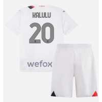 Dres AC Milan Pierre Kalulu #20 Preč pre deti 2023-24 Krátky Rukáv (+ trenírky)